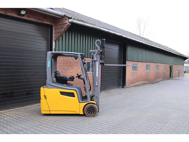 Junheinrich - 2019 - efg216 - 4.68m triplex, free-lift, vorkversteller, side-shift - vorkheftruck - afbeelding 5 van  13
