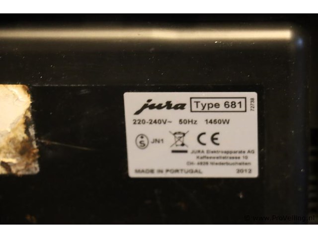 Jura volautomatische espressomachine type 681 - afbeelding 6 van  6