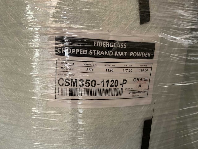 Jushi group - csm350 - polyester poedergebonden glasvezelmatten op rol (1881 kg) - afbeelding 4 van  4