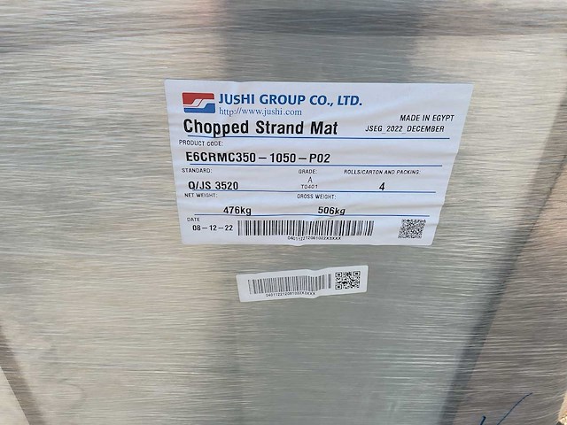 Jushi group - e6crmc350 - polyester glasvezelmatten (476 kg) - afbeelding 3 van  4