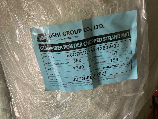 Jushi group - e6crmc350 - polyester poedergebonden glasvezelmatten op rol (628 kg) - afbeelding 2 van  3