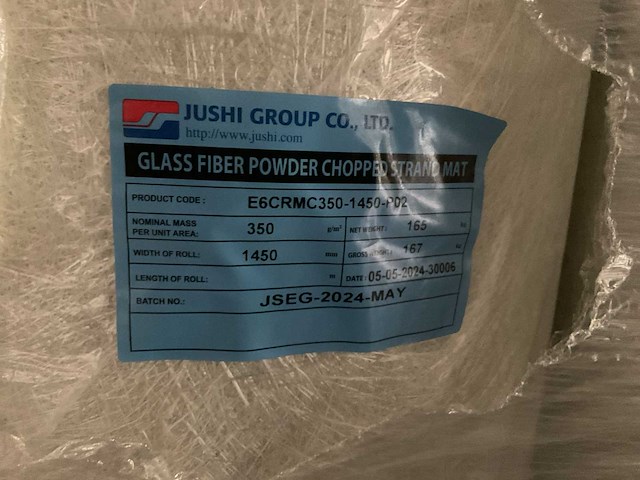 Jushi group - e6crmc350 - polyester poedergebonden glasvezelmatten op rol (660 kg) - afbeelding 3 van  3