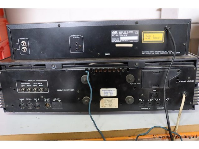 Jvc cd-speler xl-v211bk & philips versterker - afbeelding 6 van  8