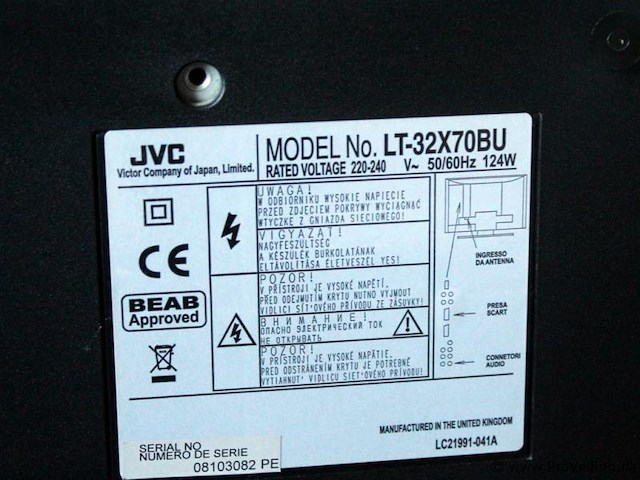 Jvc lt-32x70bu lcd televisie - afbeelding 2 van  2