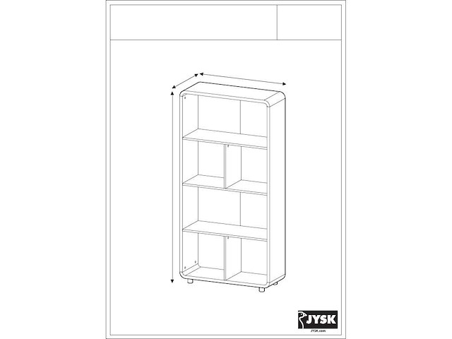 Jysk terndrup boekenkast - afbeelding 1 van  4