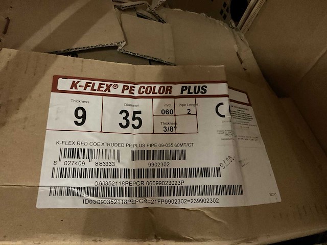 K-flex 200cm pe-color plus partij buisisolatie, ca. 40 dozen - afbeelding 3 van  6