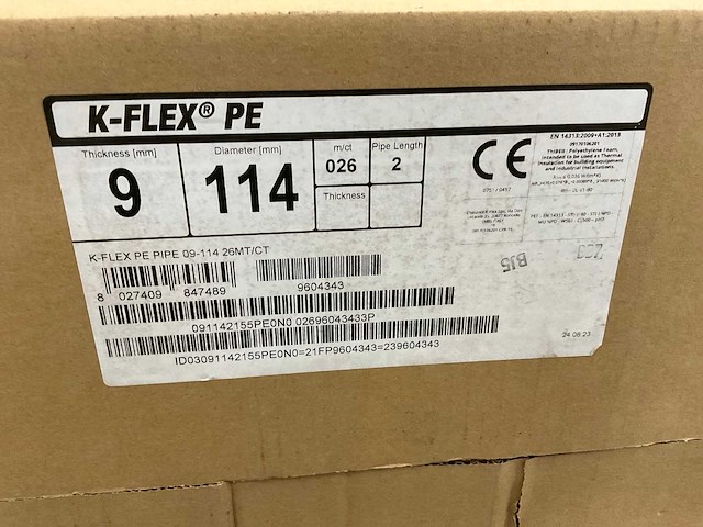 K-flex pe pipe 09-114 200cm doos á 13 stuks buisisolatie - afbeelding 2 van  3