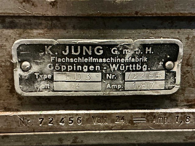 K. jung ed 3 vlakslijpmachine - afbeelding 4 van  13