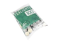 Kaars waxinelicht ø38mm wit zak 100 st. (144000x) - afbeelding 1 van  1