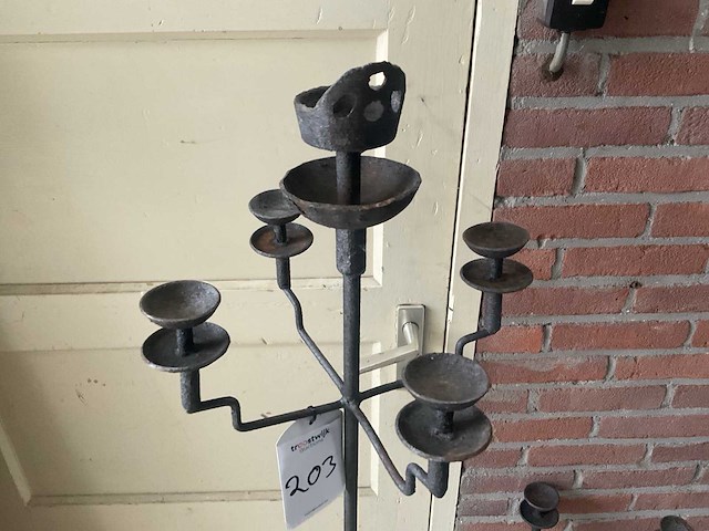 Kaarsen kandelaars decoratiemateriaal (3x) - afbeelding 2 van  3