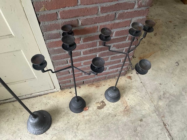 Kaarsen kandelaars decoratiemateriaal (3x) - afbeelding 3 van  3