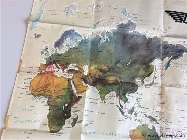 Kaart - vliegroutes uta - afbeelding 3 van  4