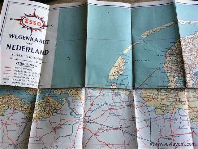 Kaart esso nederland j'30 - afbeelding 3 van  3