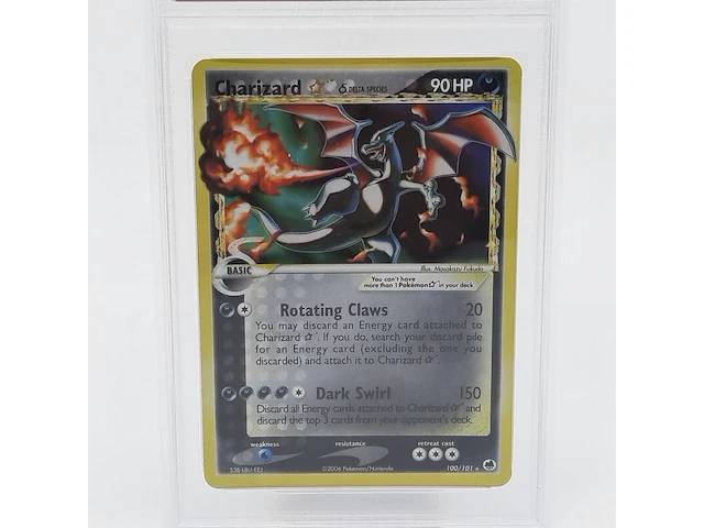 Kaart, pokémon, charizard delta species s3b-l8u-eej psa grade 6 ex-mt - afbeelding 3 van  9