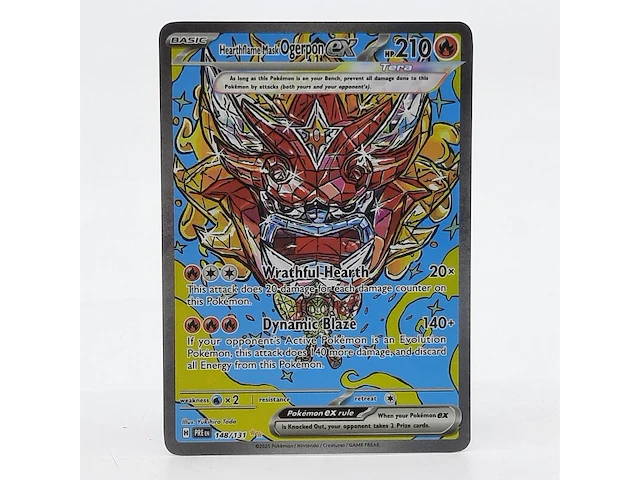 Kaart, pokémon, heathflame mask ogerpon ex pre en 148/131, 2025 - afbeelding 1 van  4