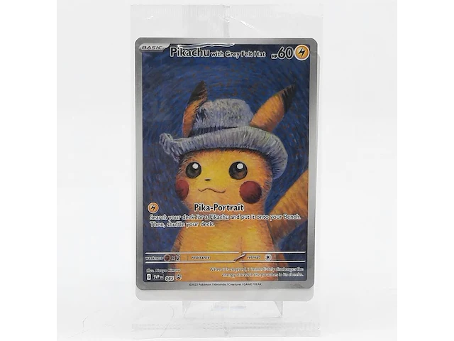 Kaart, pokémon, pikachu with grey felt hat svp 085 promo, 2023 - afbeelding 1 van  4