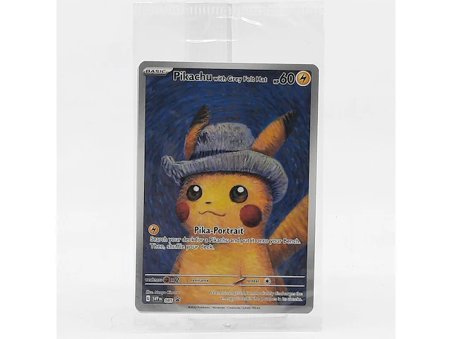 Kaart, pokémon, pikachu with grey felt hat svp 085 promo, 2023 - afbeelding 1 van  4