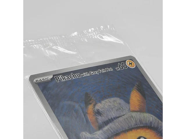 Kaart, pokémon, pikachu with grey felt hat svp 085 promo, 2023 - afbeelding 2 van  4