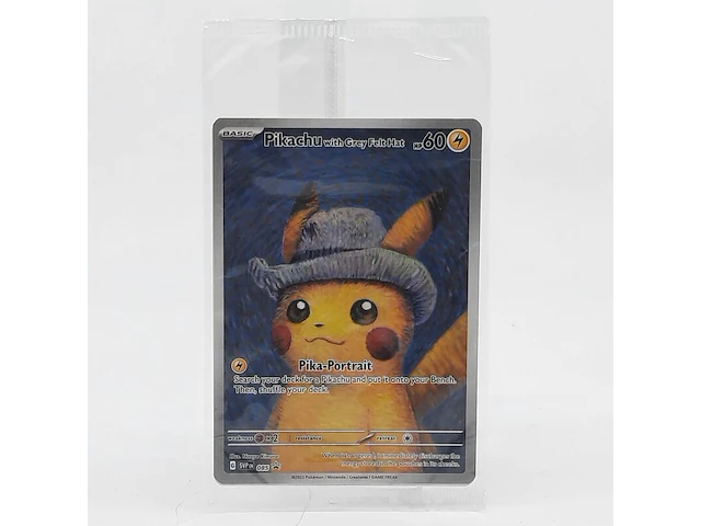 Kaart, pokémon, pikachu with grey felt hat svp 085 promo, 2023 - afbeelding 1 van  4
