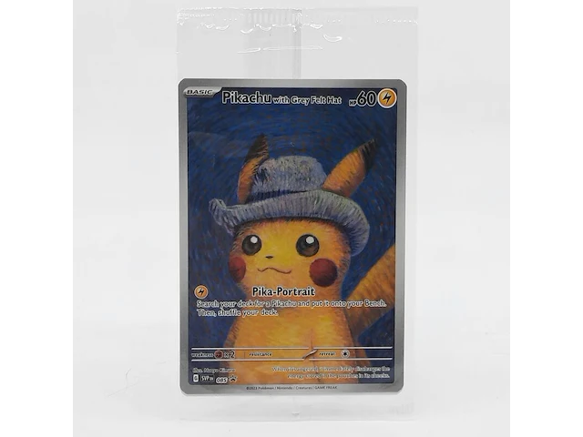 Kaart, pokémon, pikachu with grey felt hat svp 085 promo, 2023 - afbeelding 1 van  4