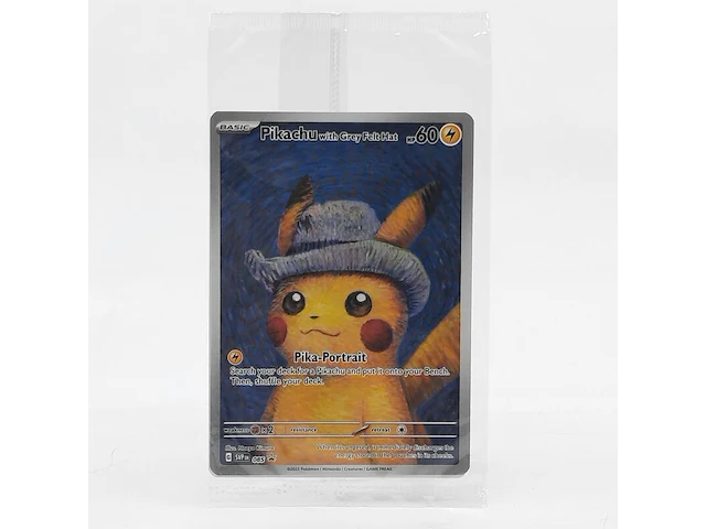 Kaart, pokémon, pikachu with grey felt hat svp 085 promo, 2023 - afbeelding 1 van  4