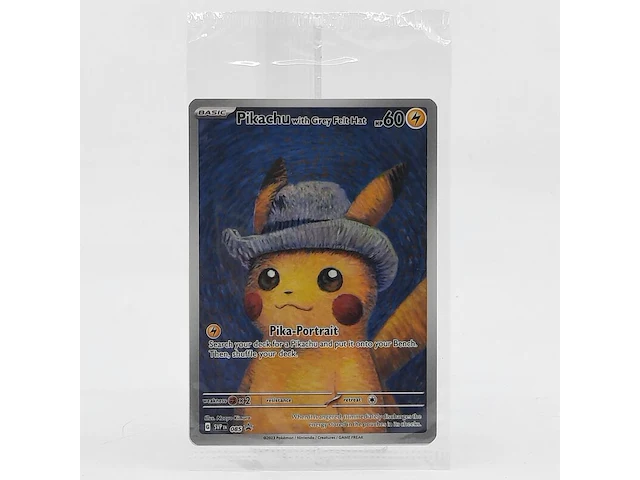 Kaart, pokémon, pikachu with grey felt hat svp 085 promo, 2023 - afbeelding 1 van  4