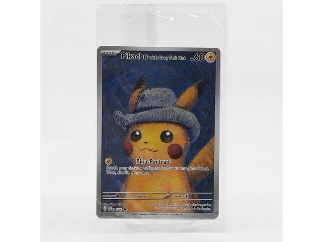 Kaart, pokémon, pikachu with grey felt hat svp 085 promo, 2023 - afbeelding 1 van  4