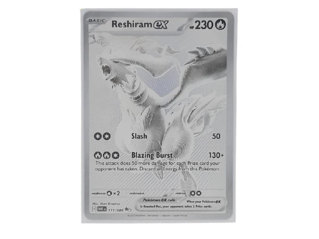 Kaart, pokémon, reshiram ex wht en 173/086, 2025 - afbeelding 1 van  5
