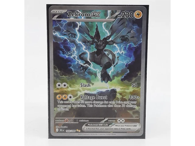 Kaart, pokémon, zekrom ex 166/086 blk en, 2025 - afbeelding 2 van  5