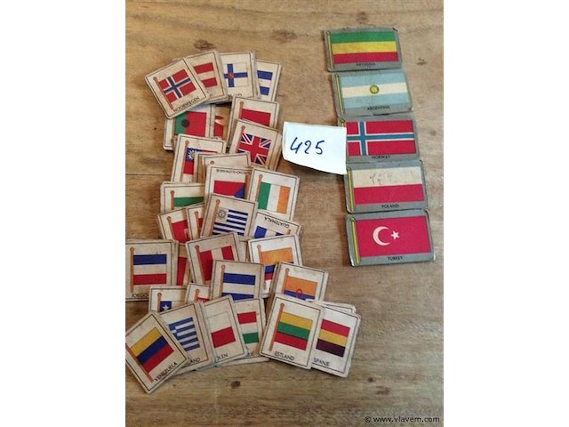 Kaartjes vlaggen - afbeelding 1 van  3