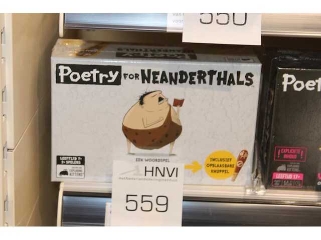 Kaartspel poetry for neanderthals, leeftijd7+. - afbeelding 1 van  2