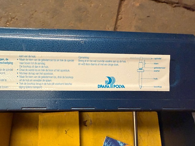 Kabel-aanboorgereedschap in metalen koffer, draka polva - afbeelding 2 van  3