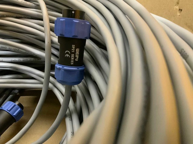 Kabel met weipu sp21 connector (2x) - afbeelding 2 van  5