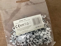 Kabelclip 4mm wit, zak 100 stuks (400x) - afbeelding 3 van  3