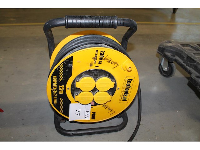Kabelhaspel ecotools 25 mtr 3 x 2.5 mm2. - afbeelding 1 van  2