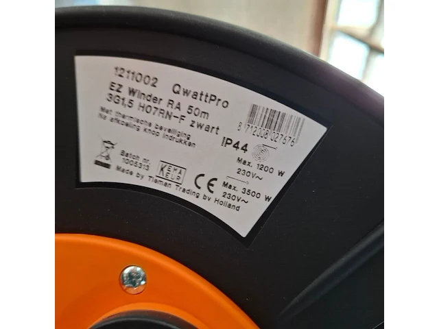 Kabelhaspel qwattpro, 3g1.5 - afbeelding 3 van  3