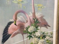 Kader flamingo. (glas gebarsten ) - afbeelding 2 van  3