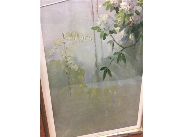 Kader flamingo. (glas gebarsten ) - afbeelding 3 van  3