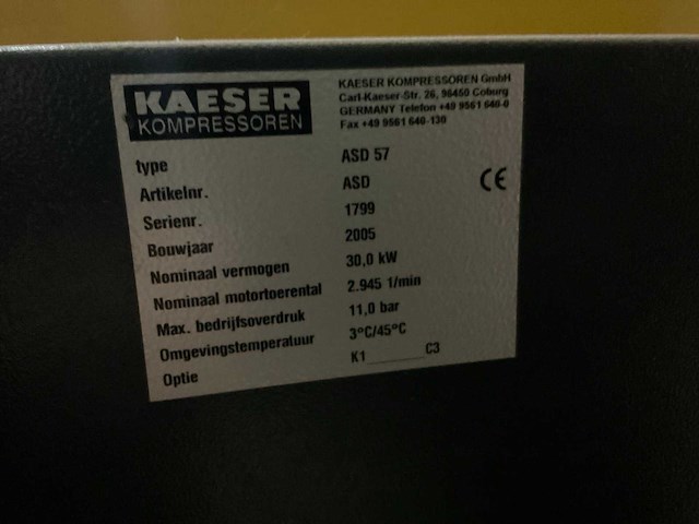 Kaeser - 2005 - schroefcompressor - afbeelding 11 van  11