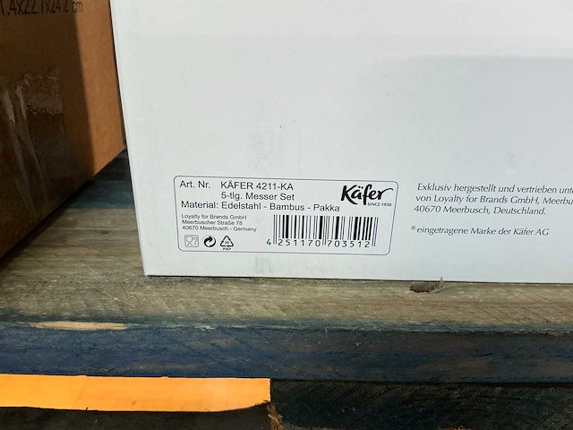 Kafer professional knife set 5-delig - afbeelding 4 van  5