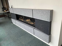 Kallfire g160/41f inbouwgashaard met natuursteen schouw - afbeelding 1 van  3