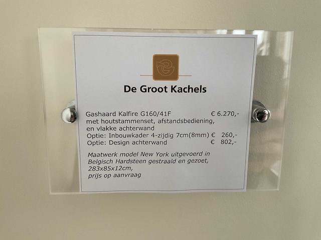 Kallfire g160/41f inbouwgashaard met natuursteen schouw - afbeelding 3 van  3