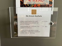 Kallfire liftdeur houthaard met natuursteen schouw