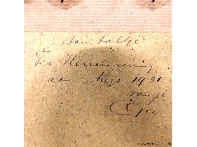 Kalligrafieprent met een christelijk gedicht dat oproept tot rotsvast vertrouwen in god, getiteld „leun sterk - afbeelding 5 van  5