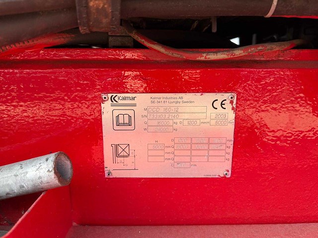Kalmar - dcd 160-12 - forklift 16.000 kg op 1200 mm - afbeelding 3 van  12