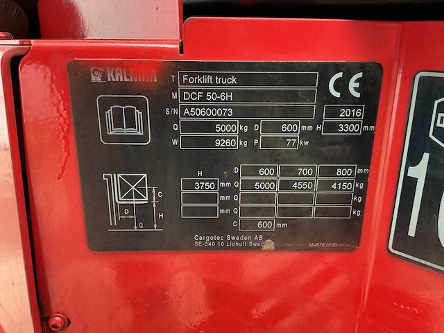 Kalmar - dcf-50-6-h - forklift trucks - 2016 - afbeelding 3 van  11