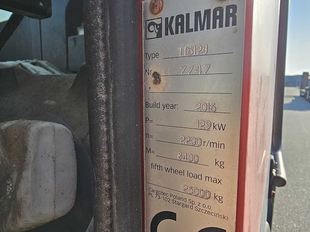 Kalmar - tt612d - 25 ton trekvermogen - 2016 - industriële trekker - afbeelding 11 van  19