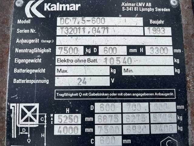 Kalmar dc-7.5-600 vorkheftuck - afbeelding 2 van  13