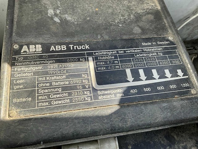 Kalmarabb gmc 60 vorkheftruck - afbeelding 16 van  18