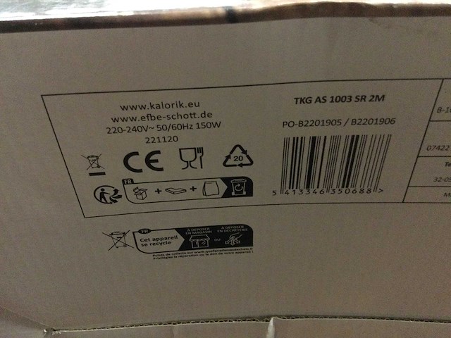 Kalorik - tkg as 1003 sr 2m - snijmachine elektrisch - afbeelding 3 van  3